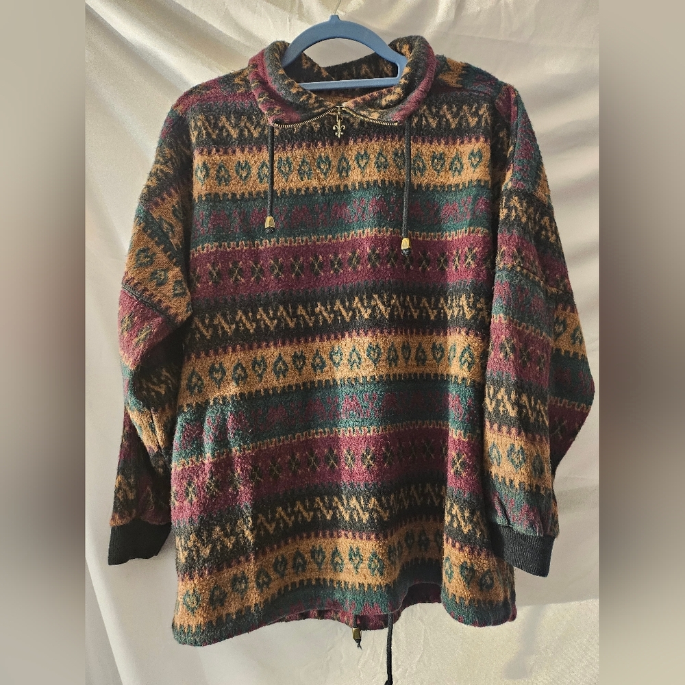 Energie Bi Currants Sweater Mens Medium  Zip‎ Collar Long Sleeve Acrylic